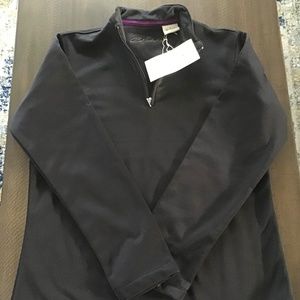 NWT Bob Timberlake Women’s black long sleeve 1/4 zip pullover Size large